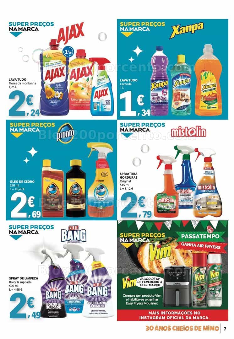 Antevisão Folheto E-LECLERC Limpeza Promoções de 3 a 15 março